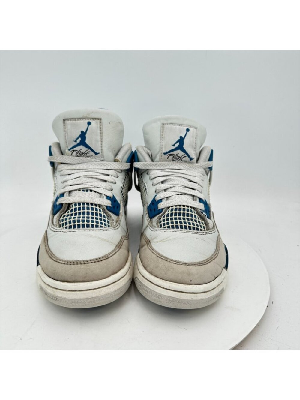 Nike Air Jordan 4 Retro Youth Size 5.5Y women 7 HF4281-141 Industrial Blue Shoes - Picture 2 of 11